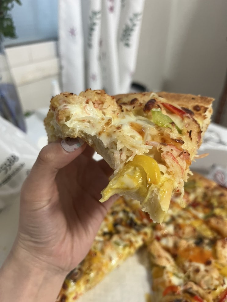  맛있어서 감동 받은 피자헛 푸팟퐁 커리 피자 후기(feat.쿠팡이츠 6000원 할인)