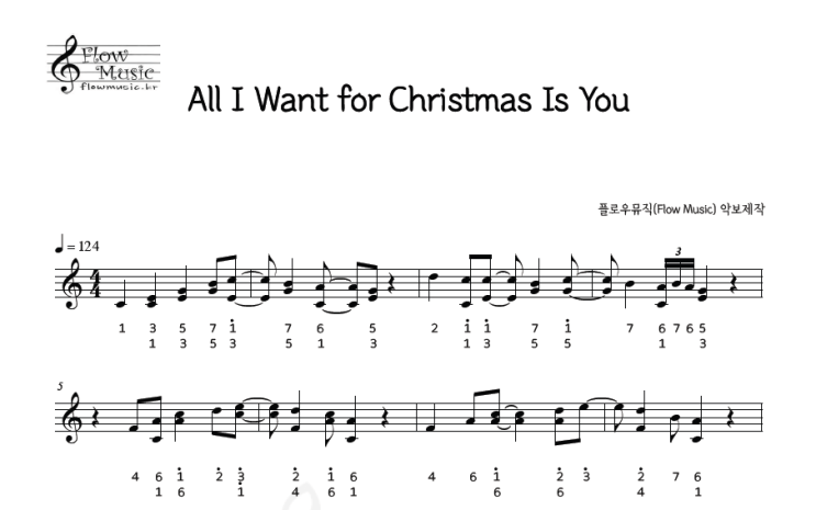  All I Want for Christmas Is You 칼림바악보