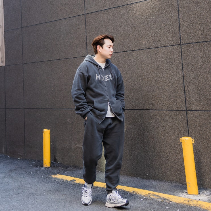  원마일웨어 남자 봄 코디, 에이치덱스 회색 후드집업 솔직한 후기!