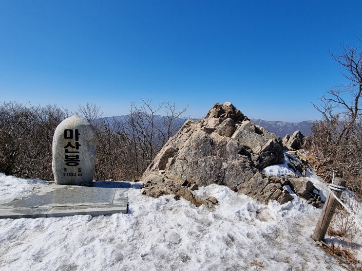  겨울을 보내며 고성 마산봉 트래킹 _ 향로봉이 한 눈에