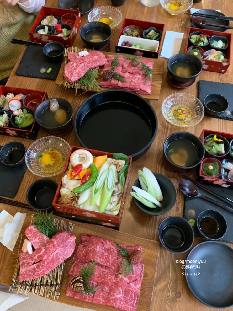  압구정 온천집 스키야키 맛집 스페셜 한우코스 후기