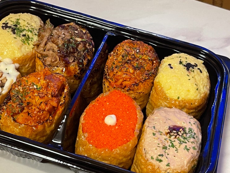 유부랑뚱이랑 색색깔로 예쁜 뚱유부초밥과 우동