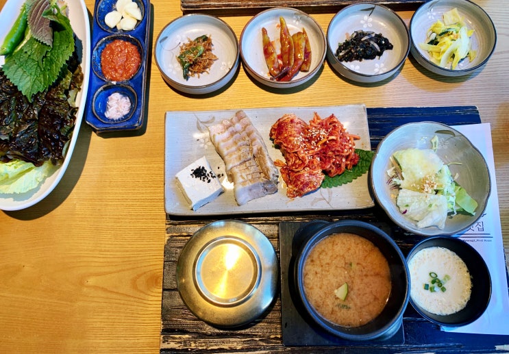 [부산 명지 맛집] 보쌈이 맛있는 '명지첫집' 점심특선