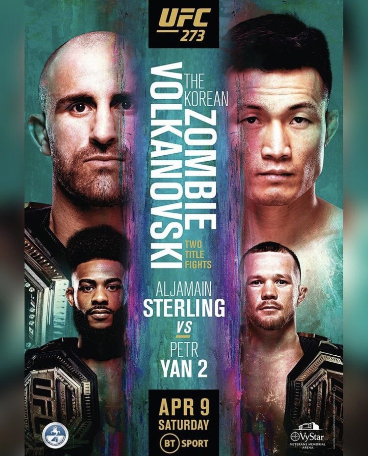 UFC 273 볼카노프스키 vs 정찬성 공식 포스터 공개/하빕, 명예의 전당 헌액 등 MMA 뉴스 UFC 273 볼카노프스키 vs 정찬성 공식 포스터 공개/하빕, 명예의 전당 헌액 등 MMA 뉴스