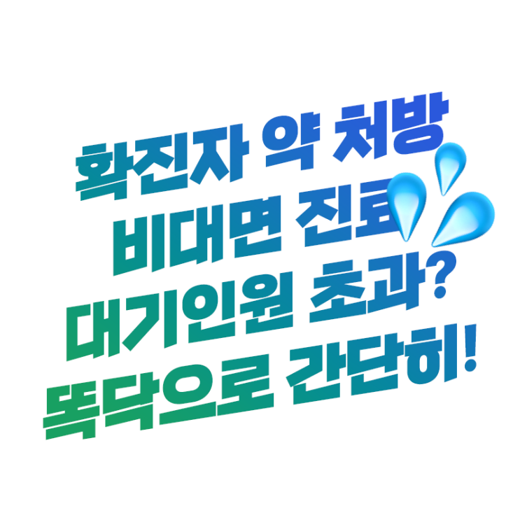  대기인원 초과 지칠 때 빠르게 비대면 진료 신청하는 다른 방법 | 똑닥 약 처방