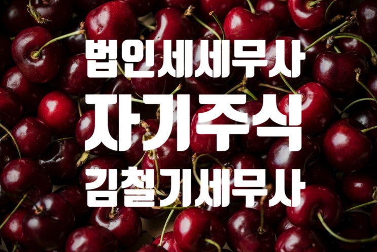  [구리 남양주 세무서] 법인의 자기주식