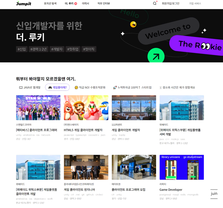  신입개발자에게 개발취업으로 취업꿀팁이 되었던 더.루키