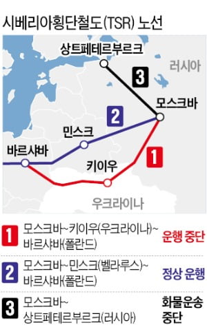 시베리아철도까지 끊겼다…물류대란에 삼성·현대차 '피해 속출'