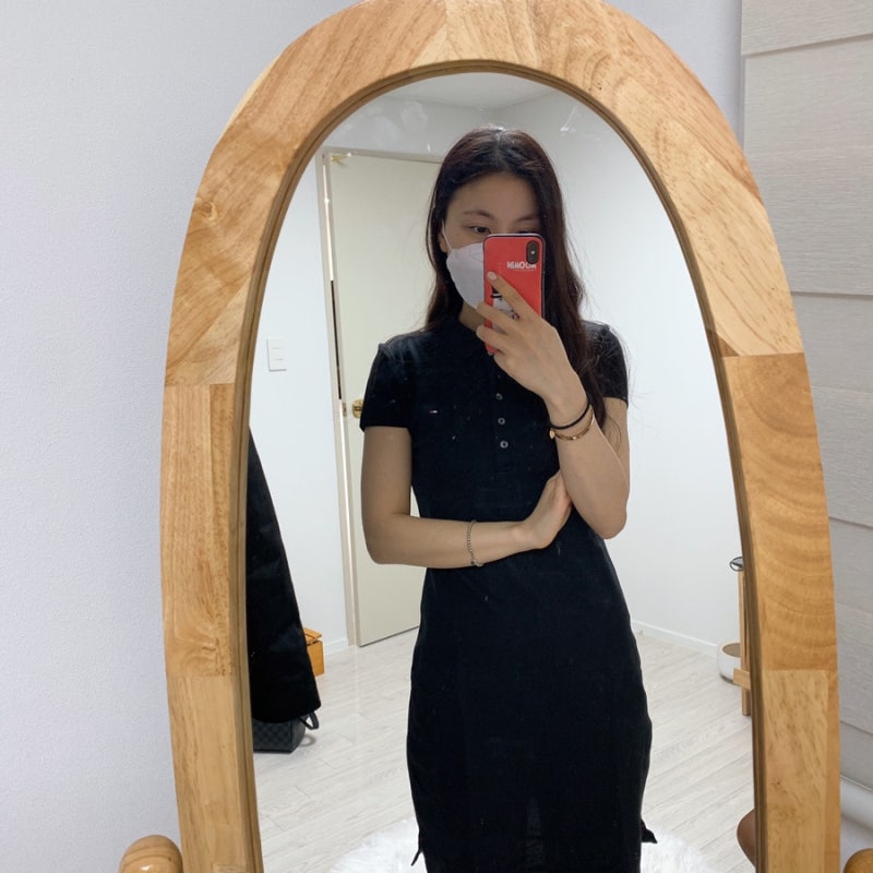 타미힐피거 pk카라원피스 블랙xs사이즈 착샷 후기