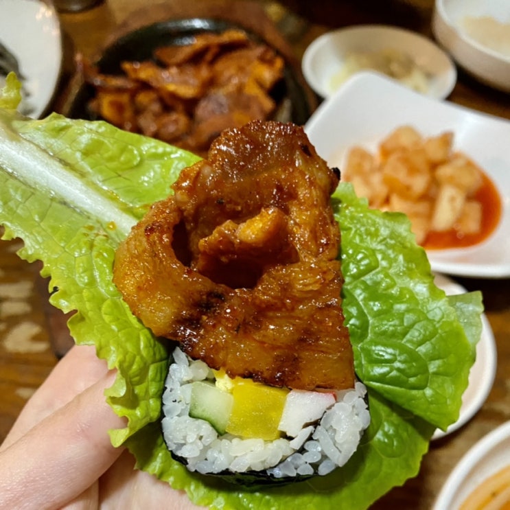  전주 맛집 베스트 오원집 본점 꿀맛 연탄구이 김밥쌈 후기