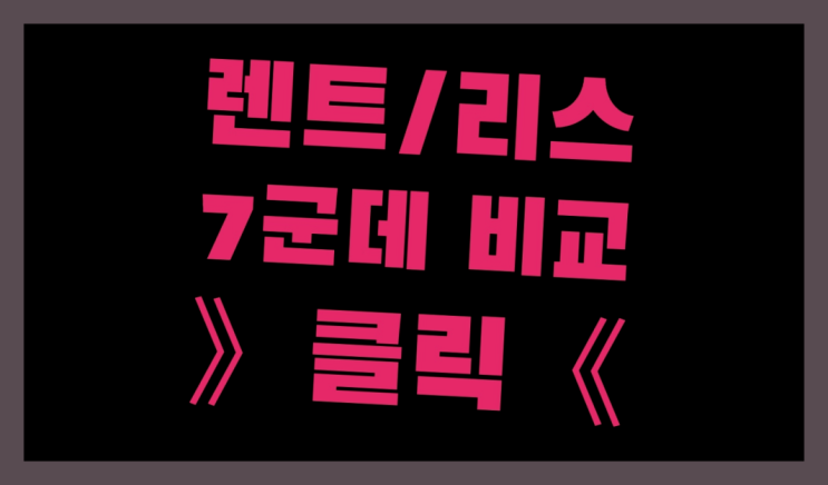  법1동 /법인차량렌트 ? 끝판왕~~