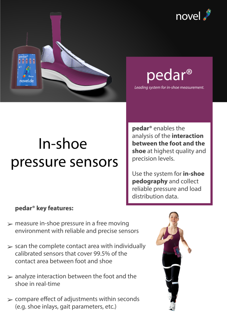  Novel사의 인솔형 압력분포 측정기 (PEDAR system) 을 소개합니다 (Brochure.ver)