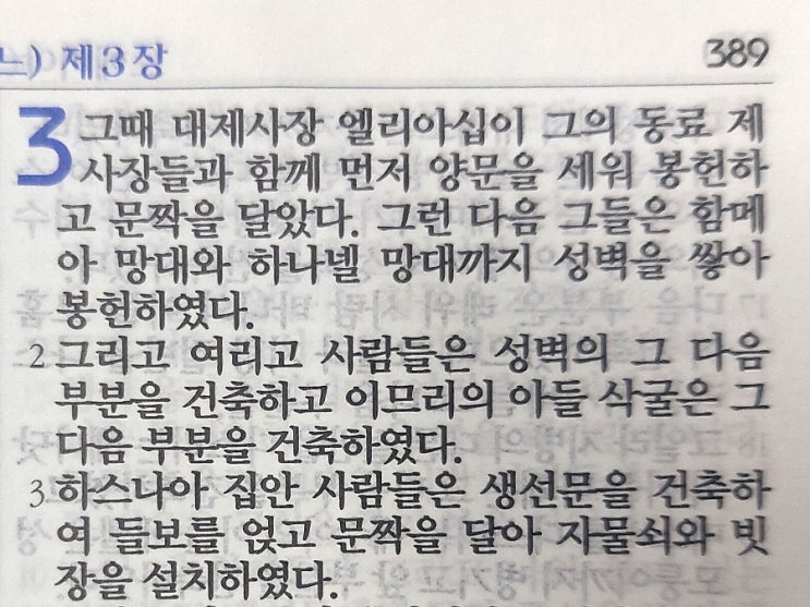 느헤미야 3장