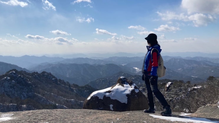  한겨울의 속리산 등반