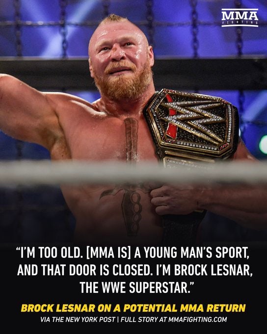 브록 레스너: MMA는 끝, 난 WWE 슈퍼스타/도스 안조스: 마하쳬프 100만 달러 요구 등 MMA 뉴스 브록 레스너: MMA는 끝, 난 WWE 슈퍼스타/도스 안조스: 마하쳬프 100만 달러 요구 등 MMA 뉴스