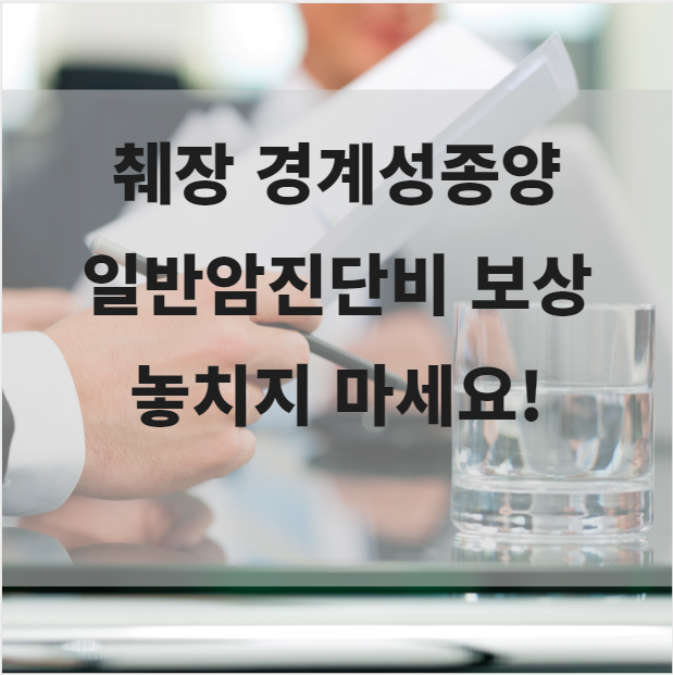  췌장 경계성종양(D37.7) 일반암진단비 보상 놓치지 마세요.