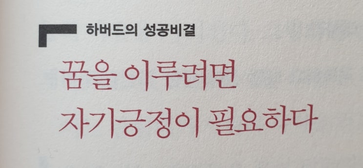  하버드 새벽4시반 / 하버드의 성공비결 - 꿈을 이루려면 자기긍정이 필요하다