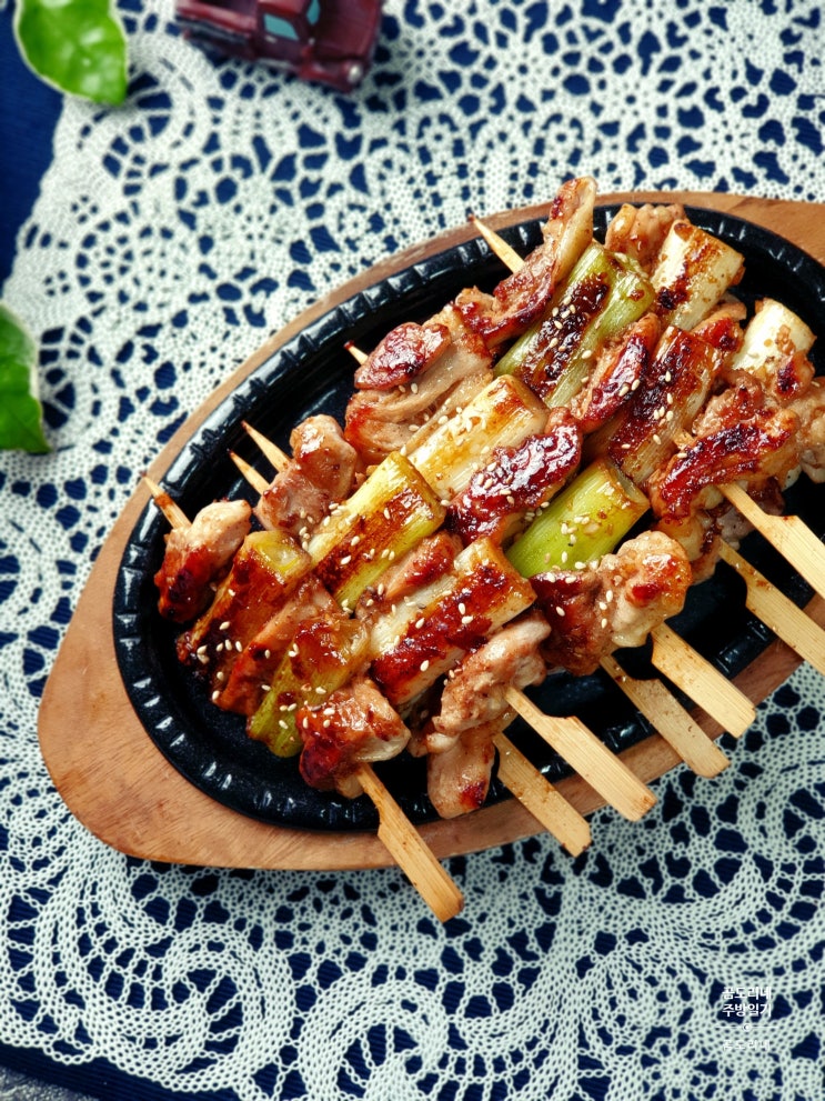  대파구이 구울수록 달콤한 파닭꼬치 양념소스와 간편한 수제닭꼬치 만들기