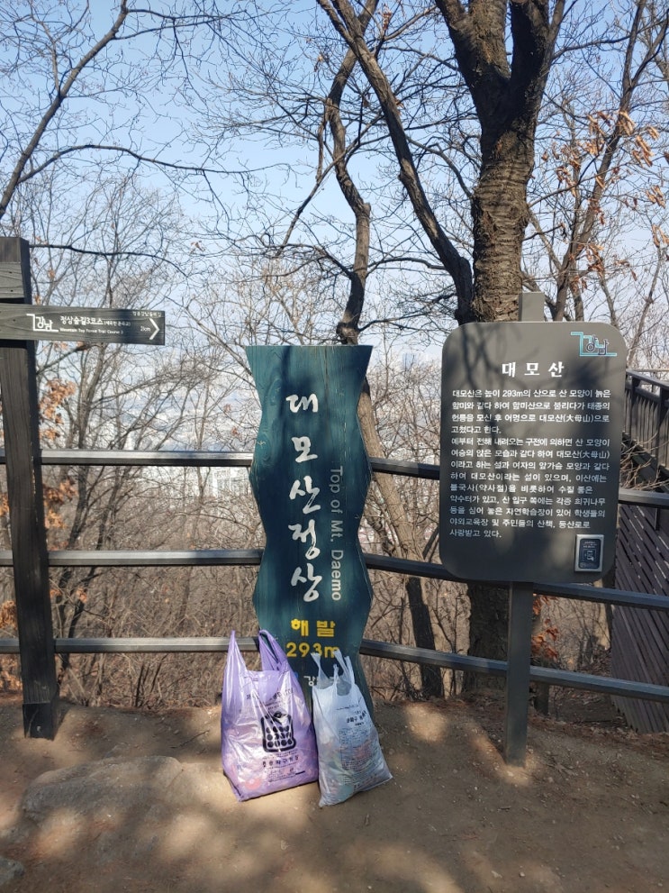  대모산 쓰레기 줍기 산행(클린 산행)