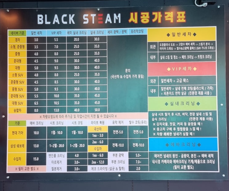  용인 스팀세차, 블랙스팀