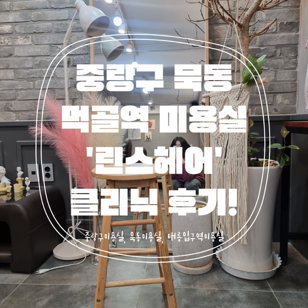  중랑구 묵동미용실 '린스헤어' 클리닉으로 머릿결 회복!