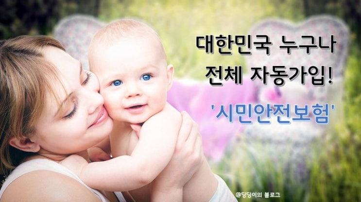 정부에서 무료로 제공하는 '시민안전보험' 자동가입 안내