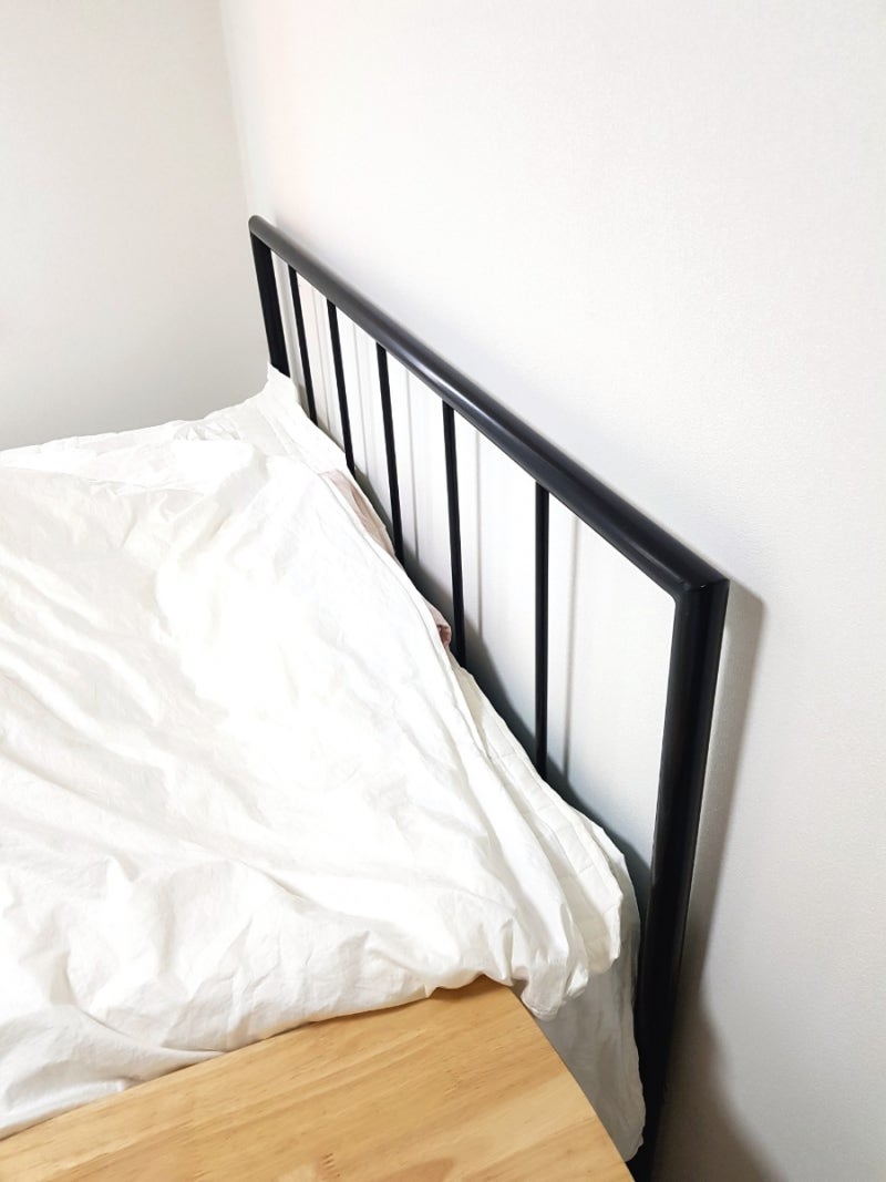 바네스데코 침대프레임 라인 블랙 철제침대