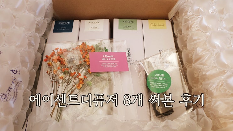  에이센트디퓨저 8개 써본 후기