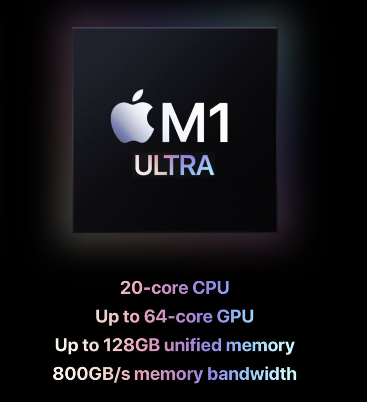  애플 M1 Ultra 긱벤치 스코어 정보