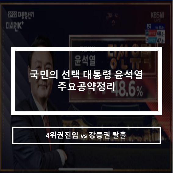  국민의선택 대통령 윤석열 주요공약정리