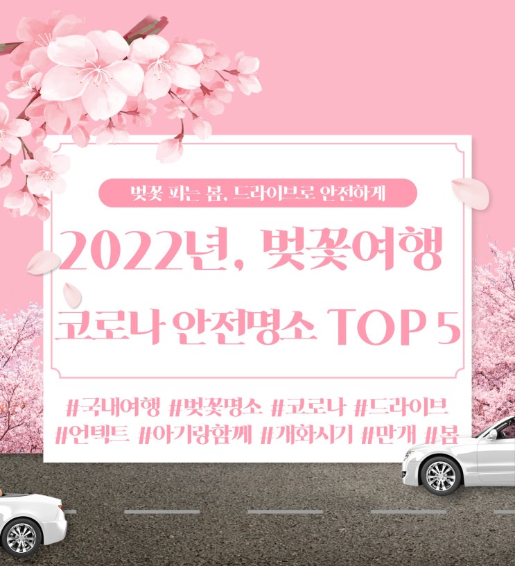 2022 국내 코로나 벚꽃여행 - 드라이브 하기 좋은곳 Top 5 (feat. 개화시기, 만개시기, 코스)