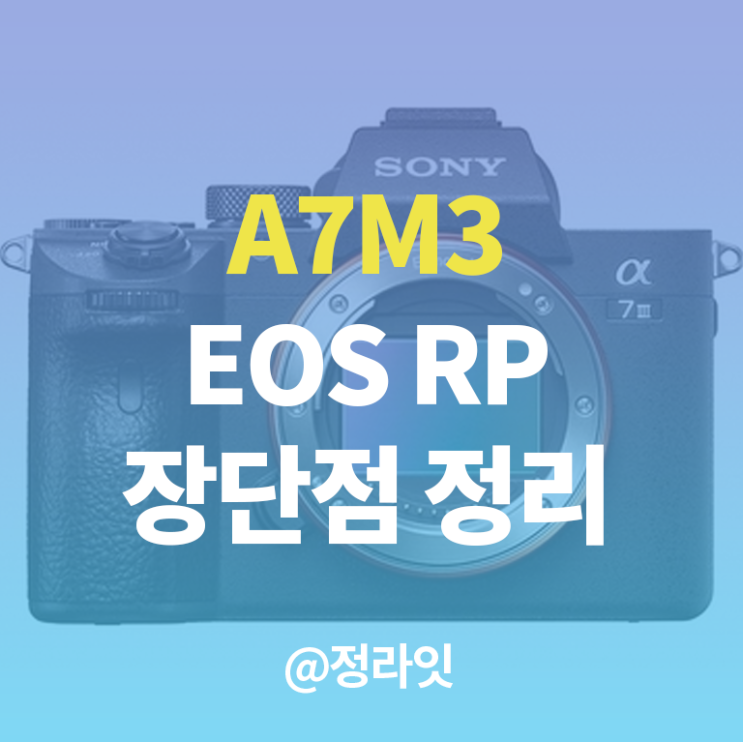  A7M3에서 EOS RP로 넘어온 이유