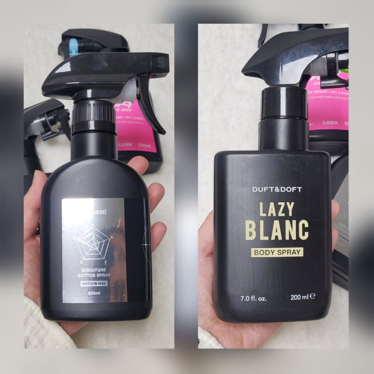  [LUSH 바디스프레이 저렴이 추천] 포맨트 시그니처 퍼퓸 스프레이(코튼허그) & 더프트앤도프트 바디스프레이(레이지블랑)