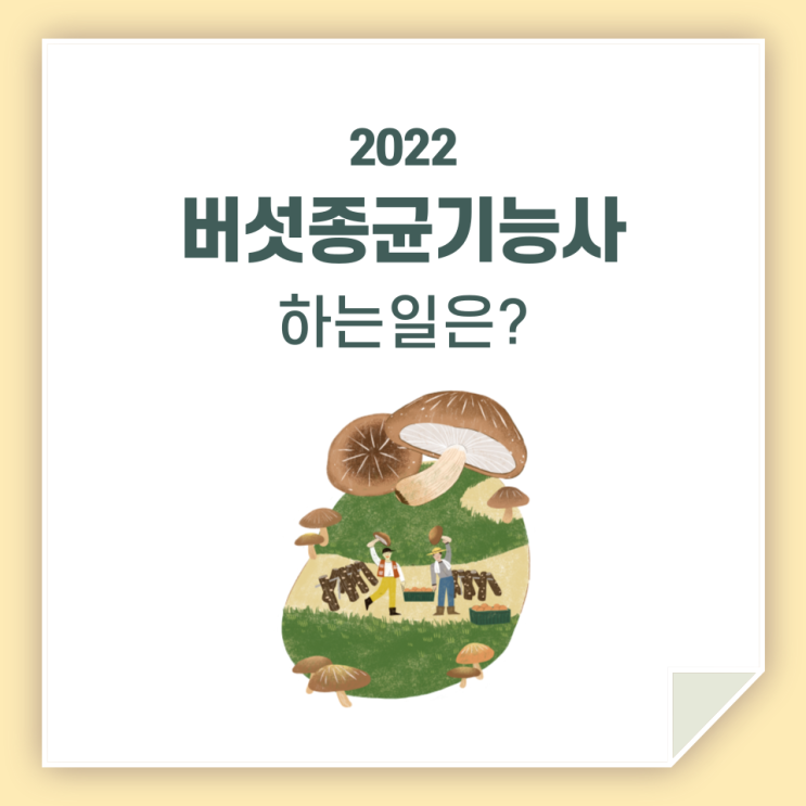  버섯종균기능사,하는 일 제대로 알고 시작하기