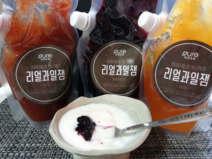  퓨어베이스 과일잼 유기농 블루베리잼 건강하고 맛있어