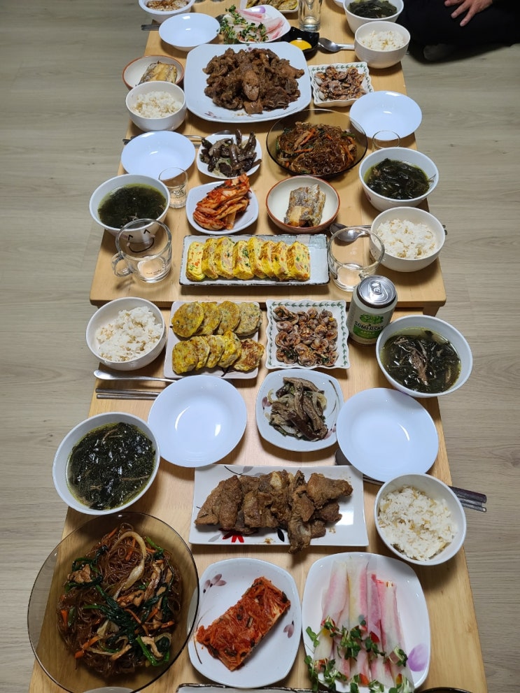  행복한 장모님 생신상