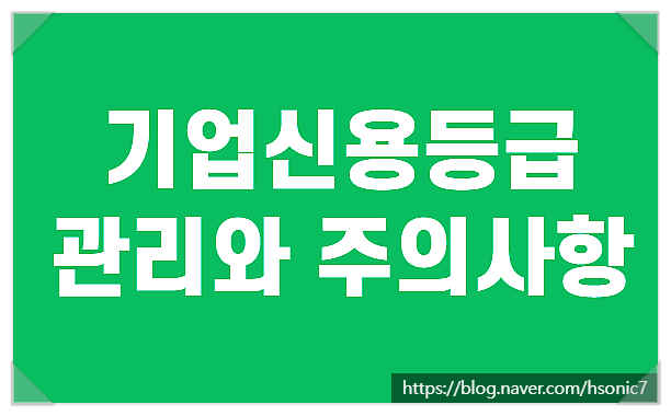  기업신용등급 평가조회 재무제표 관리 및 주의사항