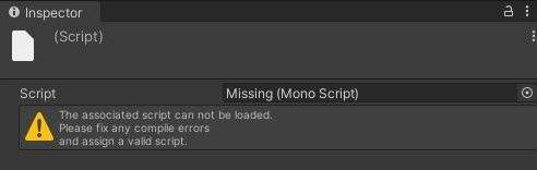 유니티 Missing Script 오류 해결 방법 (.prefab file is not a prefab. There are no ...
