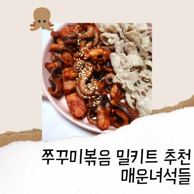  매운녀석들 맛있는 쭈꾸미볶음 밀키트 추천