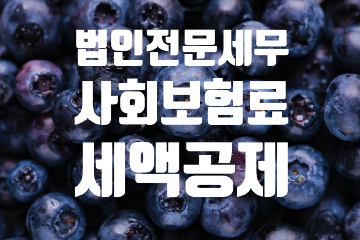  [법인 전문 세무사] 중소기업 사회보험료 세액공제