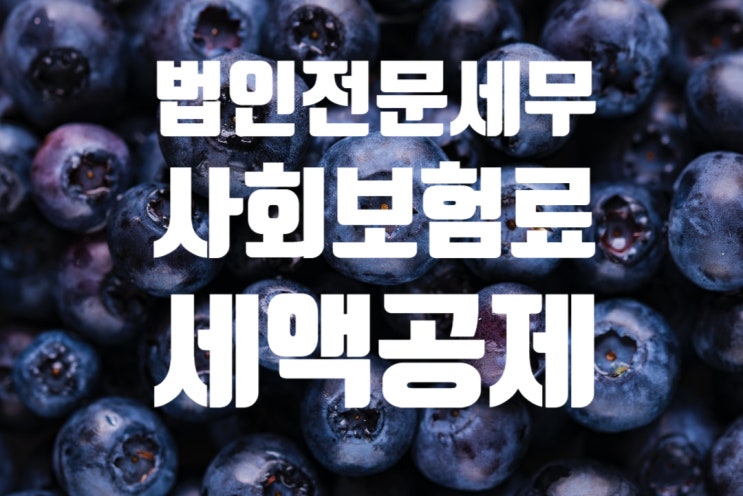 [법인 전문 세무사] 중소기업 사회보험료 세액공제