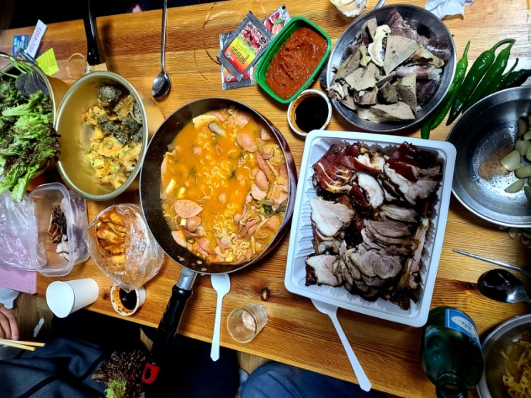  친구집에서 분식파티하기 !!!(feat.시장통털기)