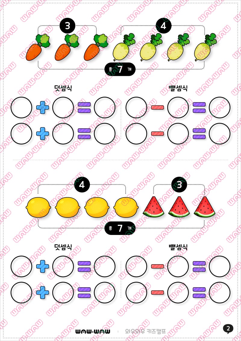 덧셈과 뺄셈의 관계 2 (덧셈식과 뺄셈식) : 초등 수학 1학년 3단원 : 네이버 블로그