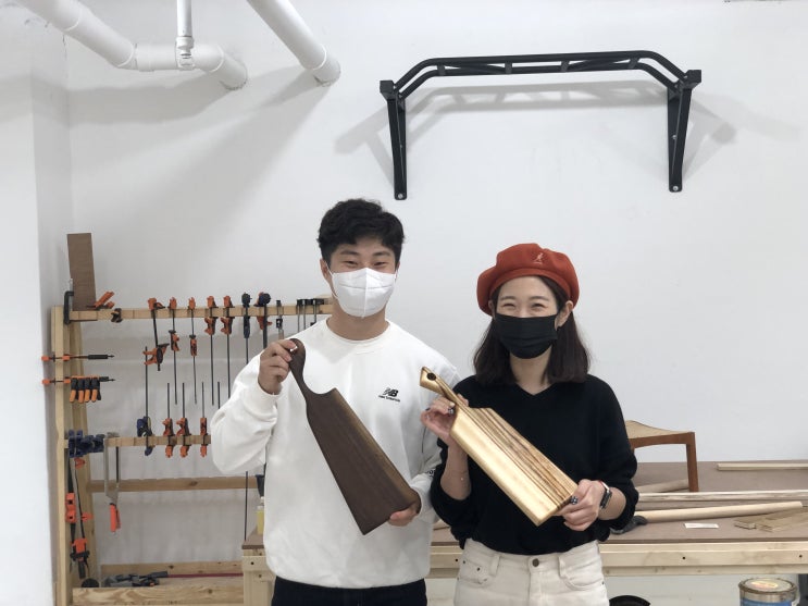 인천목공방 목공원데이클래스 커플 도마만들기 원데이클래스 후기