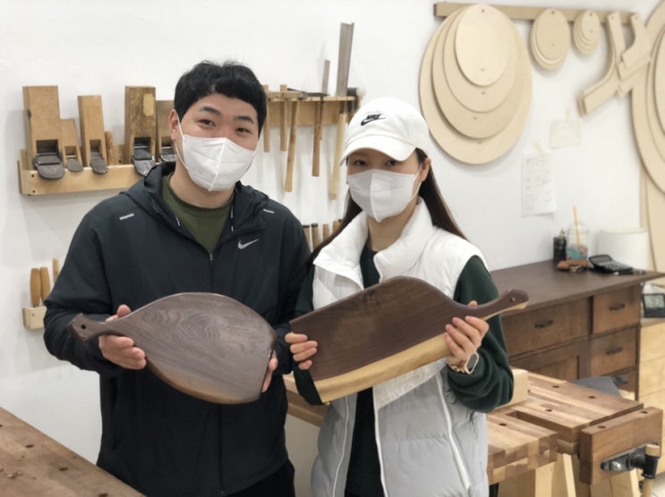  인천목공방 엘로힘 우드워킹 플레이팅도마,나무도마,원목도마 만들기 원데이클래스