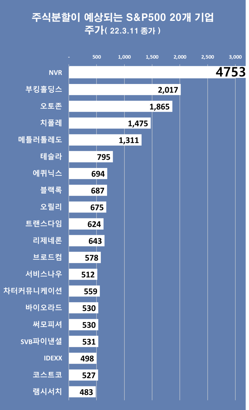 아마존/구글 이후, 주식 분할이 예상되는 S&P500 기업 20개 : 네이버 블로그