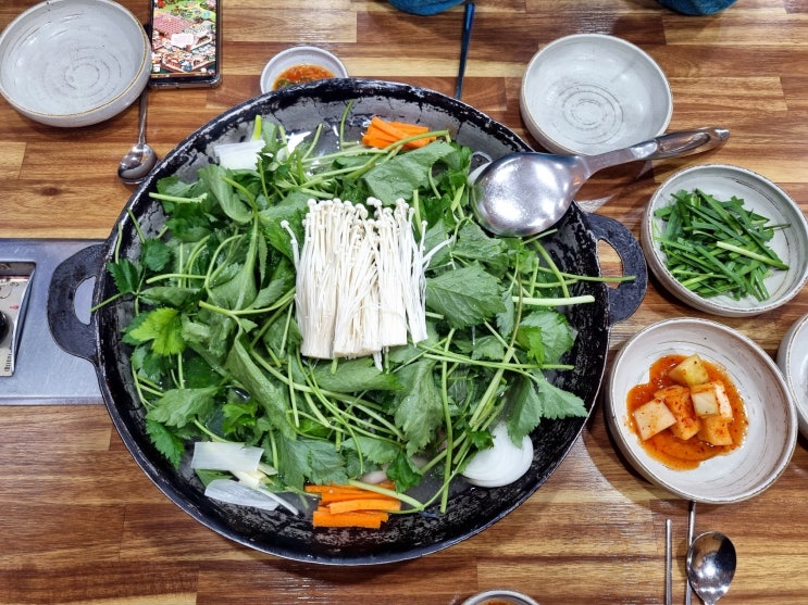  손님 많은 동탄 메타폴리스 순대전골 맛집 용가마순대
