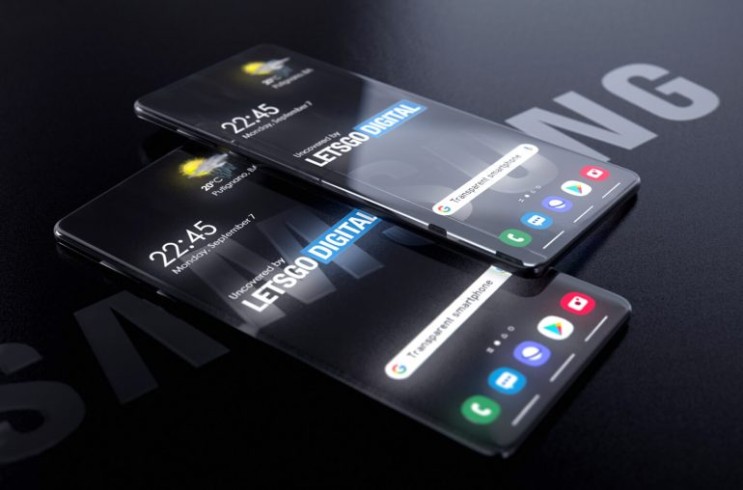 삼성 스마트폰 투명 폴딩 디스플레이가 적용된 삼성 갤럭시 Z 슬라이드 를 개발중입니다