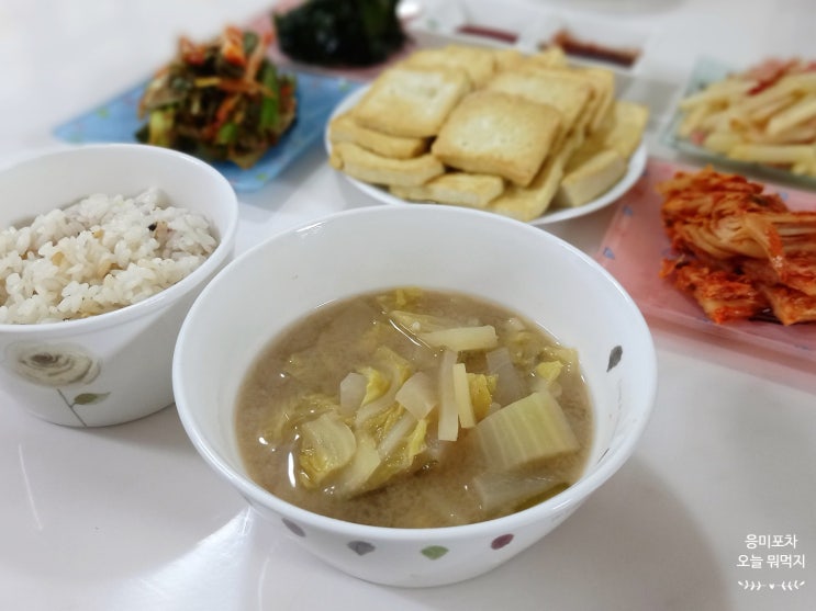  알배기배추된장국 만드는법 매일 먹고싶은 간단한 아침국