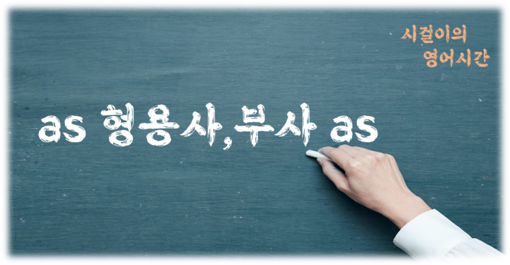  오늘의 영어공부 : as 형용사/부사 as